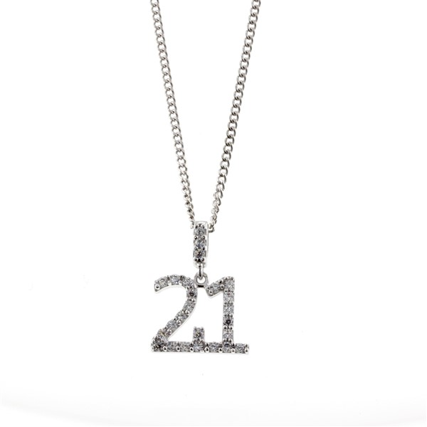 9W CZ SET '21' PENDANT