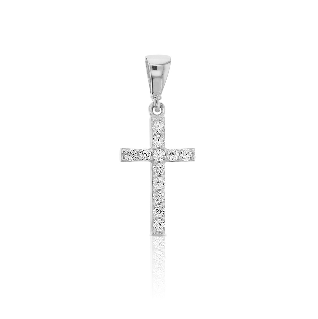 9W CZ SET CROSS PENDANT