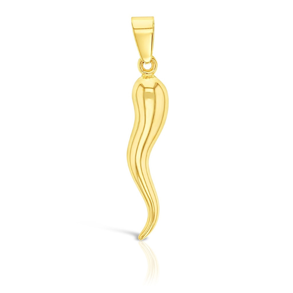 9Y LARGE HORN CHILLI PENDANT - 27.5MM
