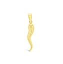 9Y LARGE HORN CHILLI PENDANT - 27.5MM