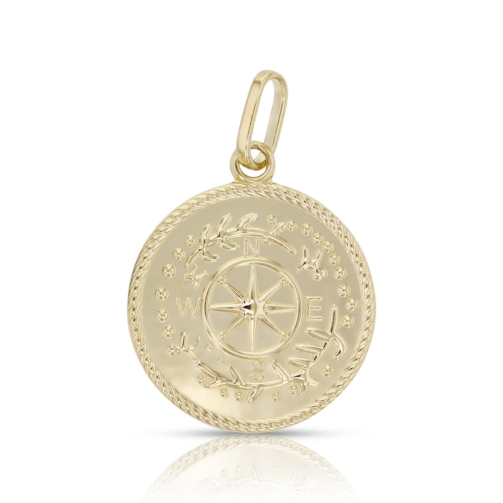 ### 9Y COMPASS DISC PENDANT