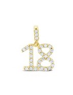 ## 9Y CZ SET '18' PENDANT