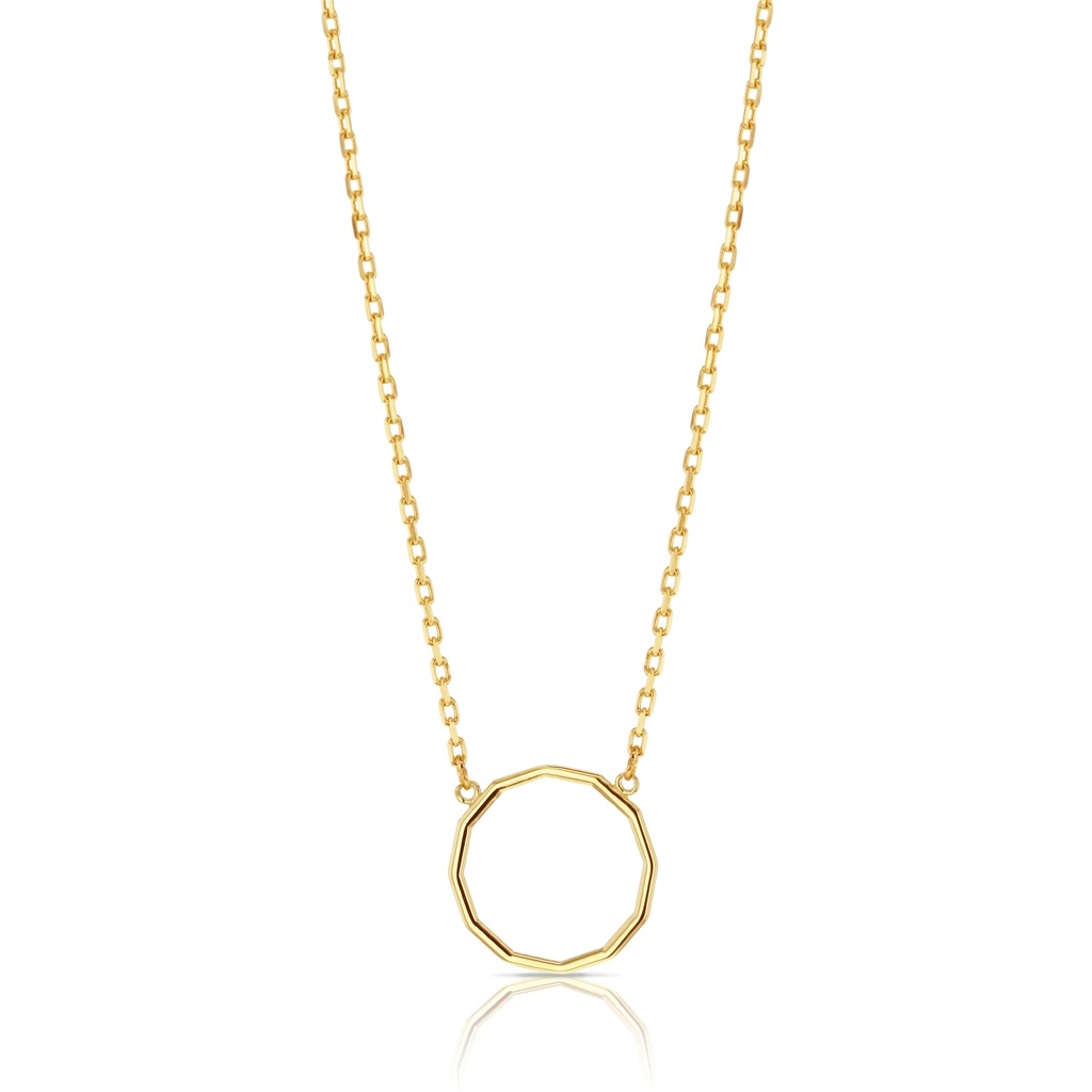 ## 9Y MULTI EDGED CIRCLE NECKLACE