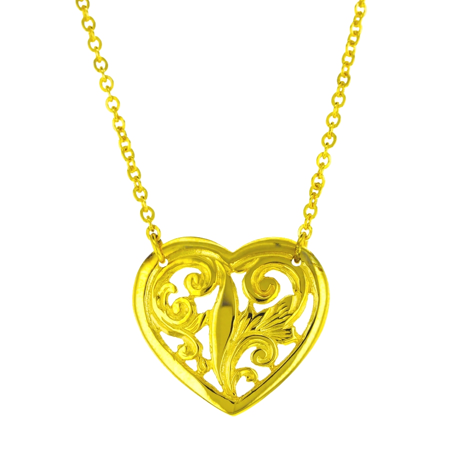 FILIGREE HEART ON CCAH30 CHAIN