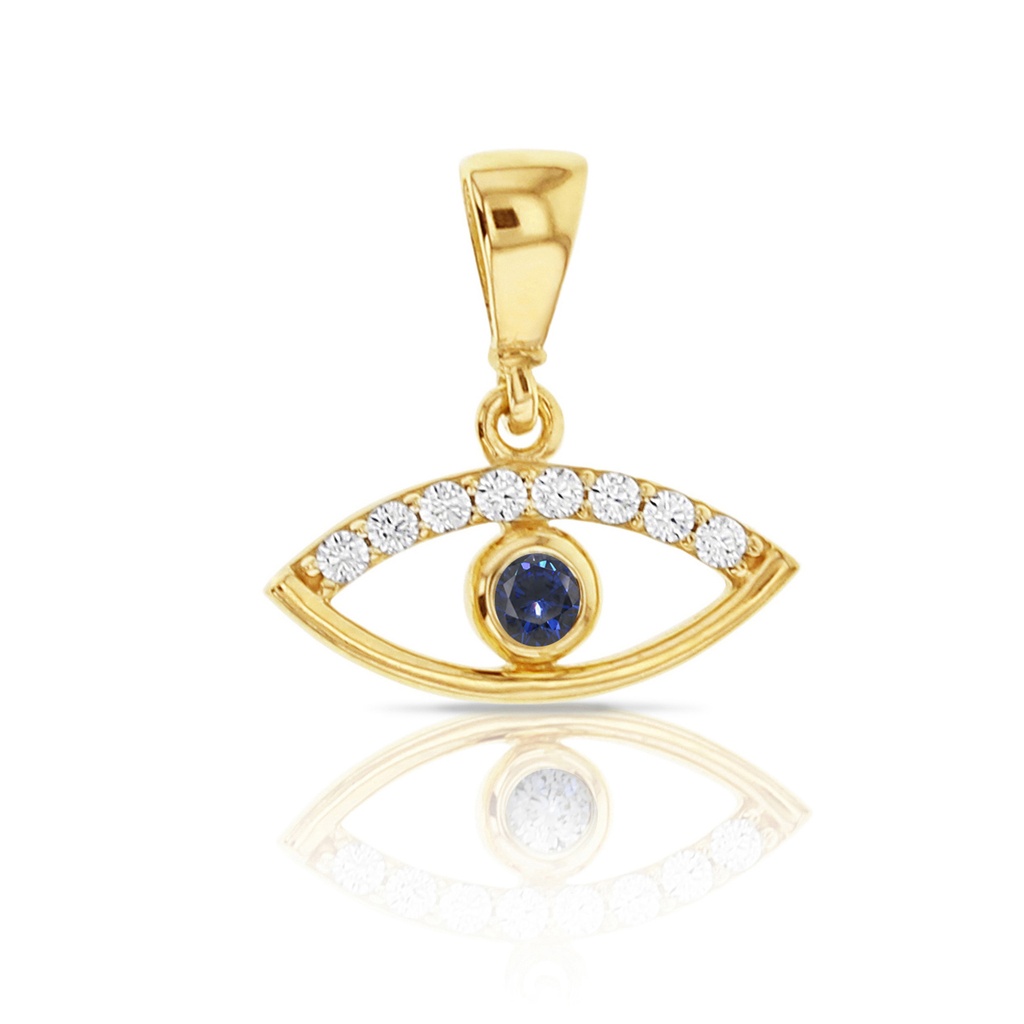 9Y FANCY CZ SET EVIL EYE PENDA