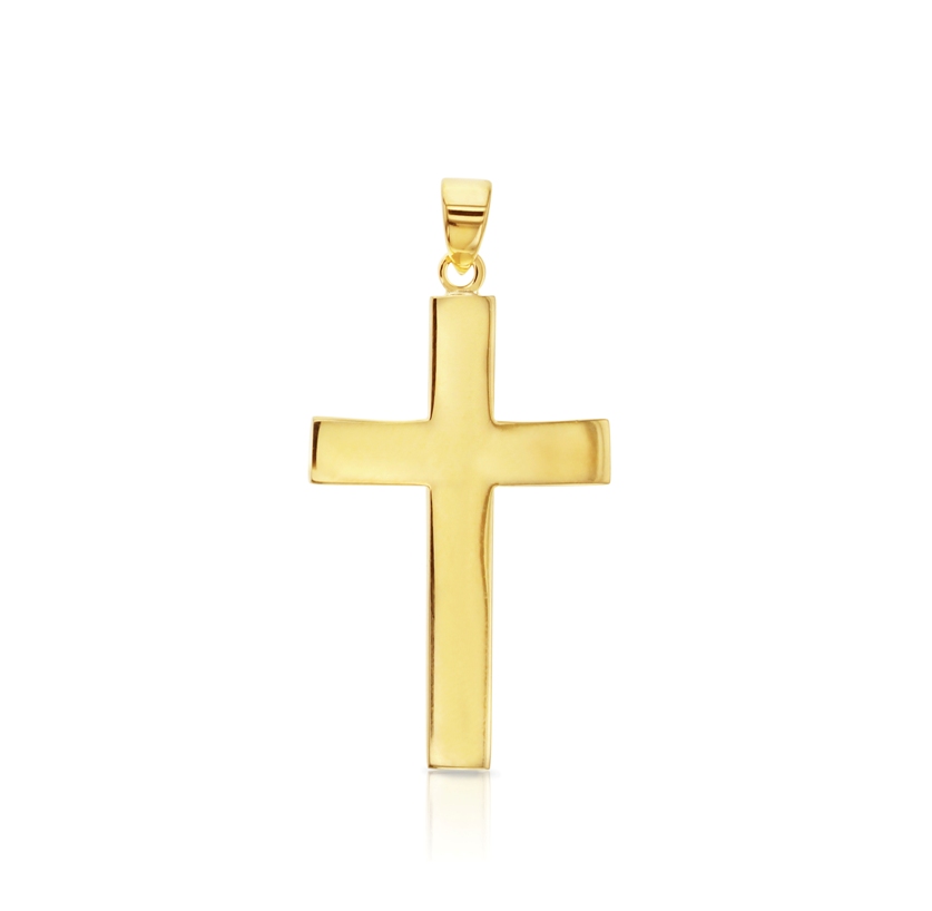 9Y PLAIN POLISHED FLAT CROSS