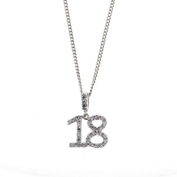 9W CZ SET '18' PENDANT