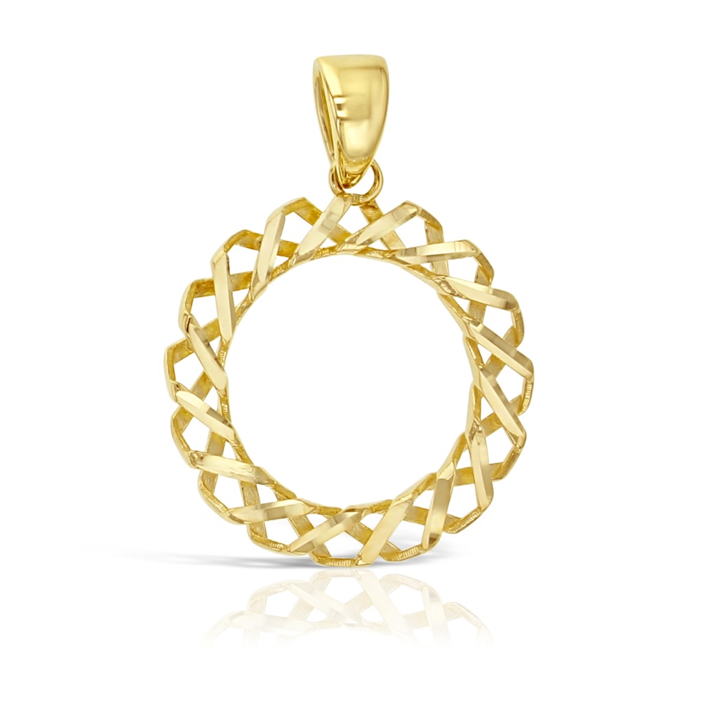 ## 9Y DIA CUT TWIST CIRCLE PENDAN