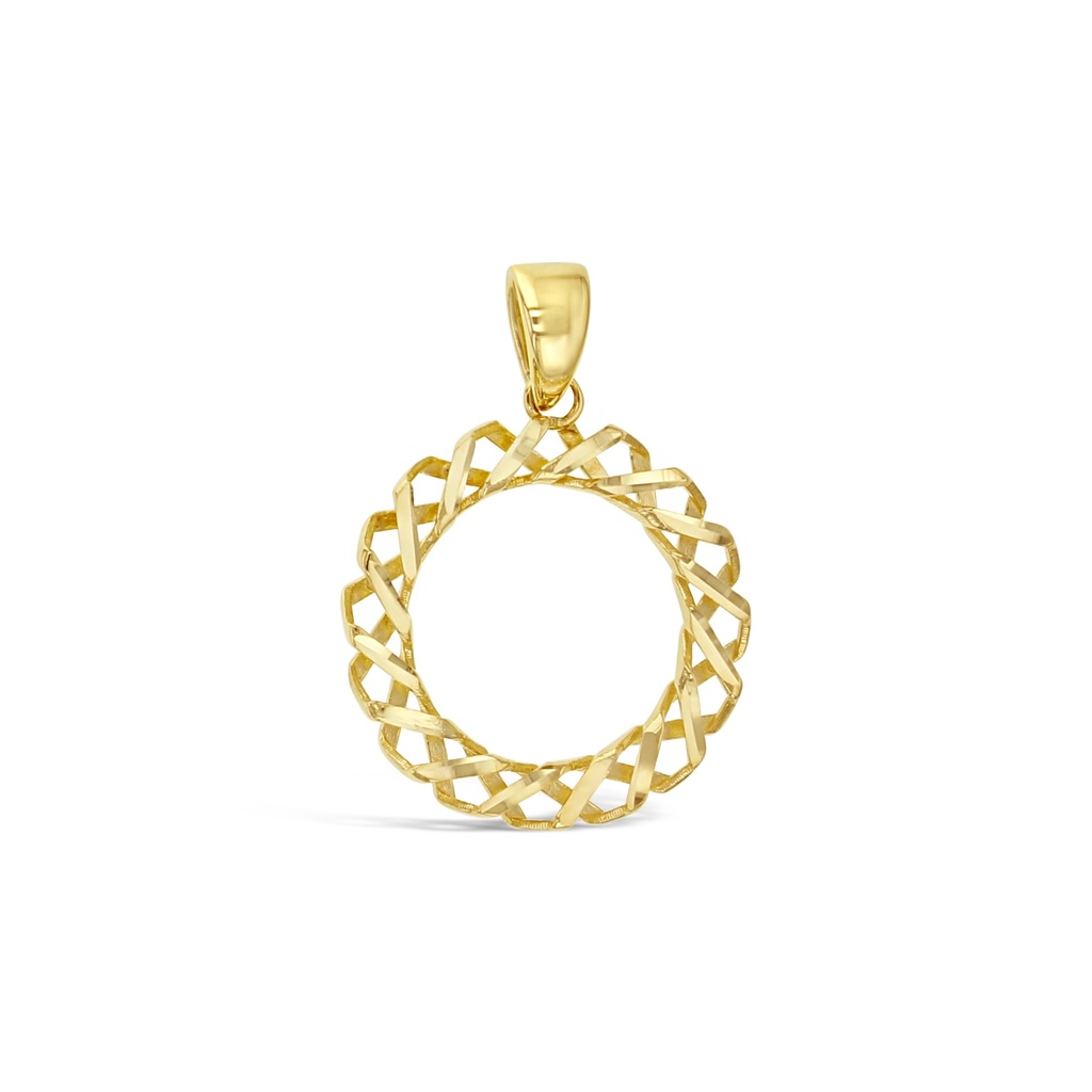 ## 9Y DIA CUT TWIST CIRCLE PENDAN