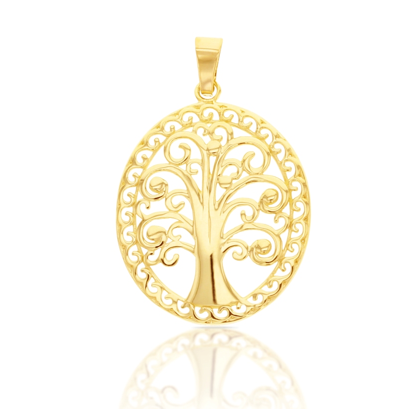 ## 9Y OVAL CURLY TREE OF LIFE