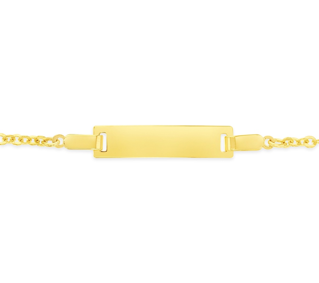 9Y CHILD ID BRACELET WITH RECTANGLE ID