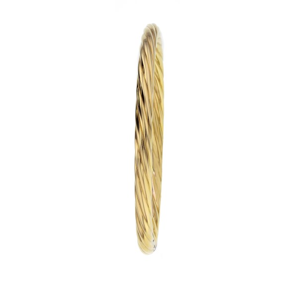 9CT SILVER FILLED TWIST 6MM BANGLE