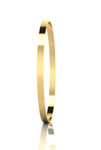 SOLID FLAT 4MM BANGLE ENGRAVED