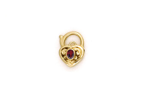 FILIGREE STONE SET PADLOCK 13MM