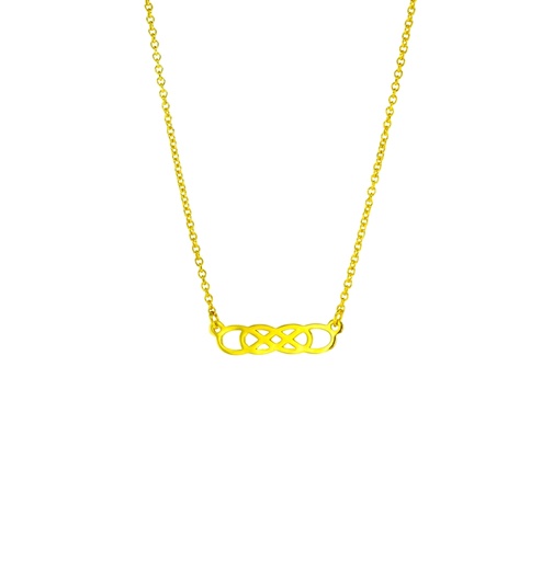 INFINITYxINFINITY ON FINE HAMMERED CABLE CHAIN