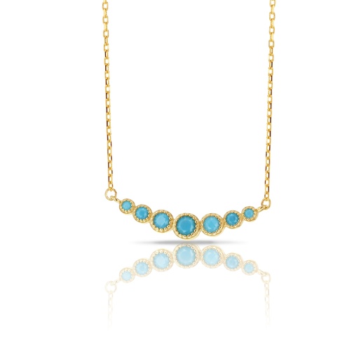 [BB93] ## 9Y GRADUATED TURQUOISE NECKLAC