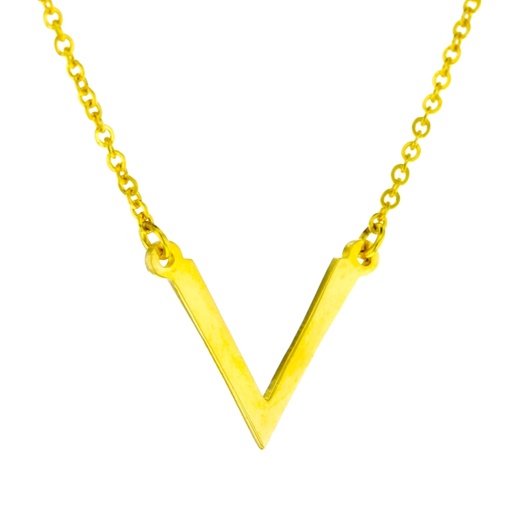 V POINT PENDANT ON CCAH30 CHAIN