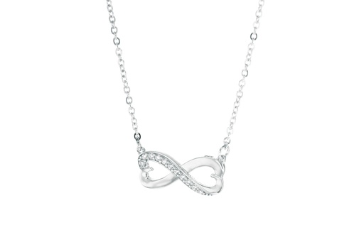 [BT106 9W-45CM] CZ HEART INFINITY ON CCAH30 CHAIN