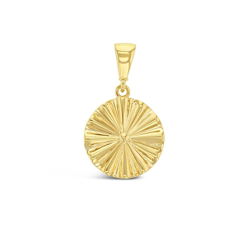 [PD77] 9Y RIPPLED WAVEY CIRCLE PENDANT