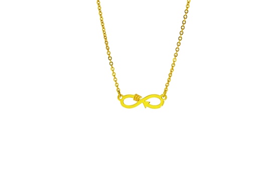 INFINITY ARROW ON FINE HAMMERED CABLE CHAIN