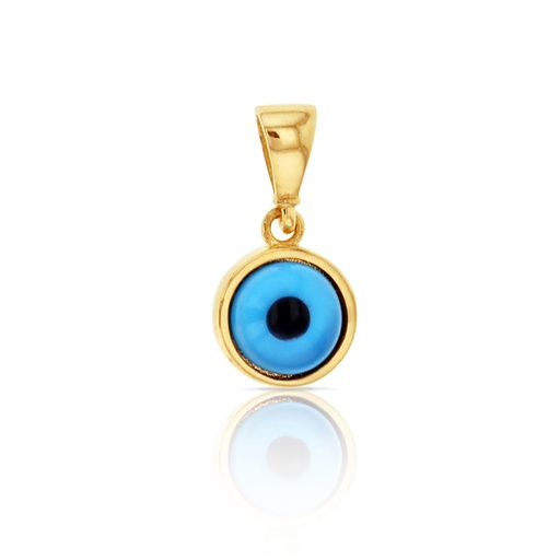 [PD65] ### 9Y PLAIN ROUND EVIL EYE PENDANT