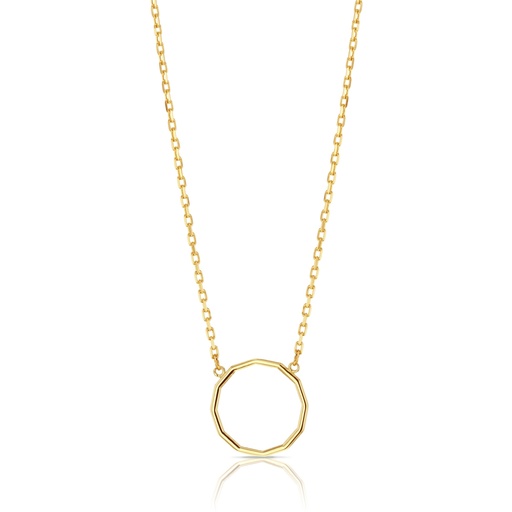 [BB90] 9Y MULTI EDGED CIRCLE NECKLACE