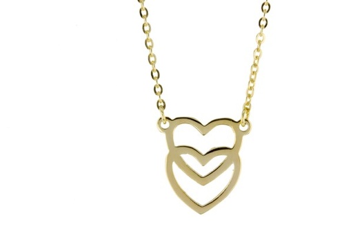 HEART ON HEART ON FINE HAMMERED CABLE CHAIN