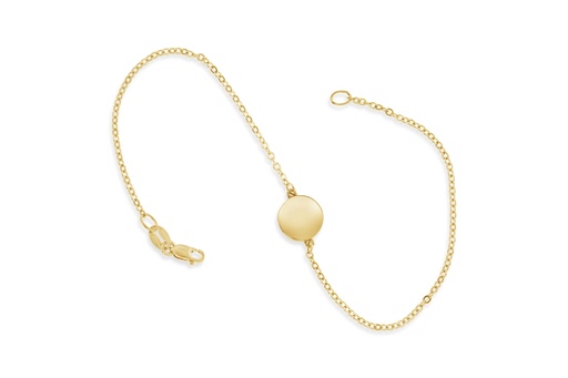 10MM FLAT DISC ON FINE HAMMERED CABLE CHAIN