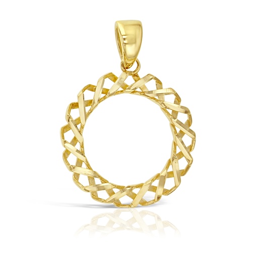 [PD82] ## 9Y DIA CUT TWIST CIRCLE PENDAN