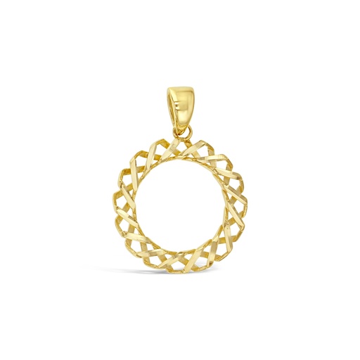 [PD82] ## 9Y DIA CUT TWIST CIRCLE PENDAN