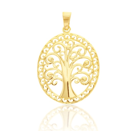 [PD60] 9Y OVAL CURLY TREE OF LIFE