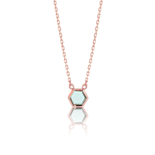 [BB96] 9P HEXAGON TOPAZ NECKLACE