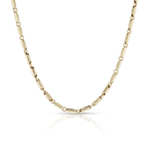 [BB106] ## 9Y MULTI ROUNDED BAR BULLET LINK NECKLACE