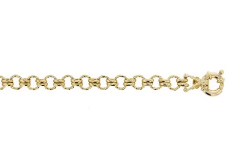 9CT SILVER FILLED GATE WITH TWISTED RINGS & MINI DOUBLE BARS ONLY