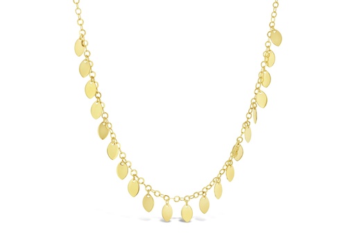 [BB122] 9Y FANCY FLAT MARQUISE SHAPE DROPS ON CHAIN