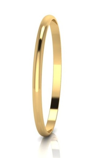 SOLID D SHAPE 5MM BANGLE