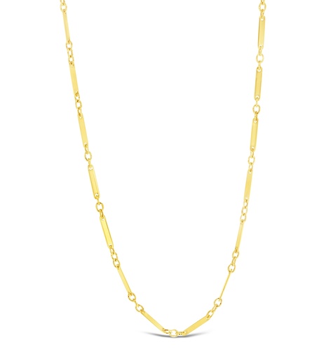 [BB129] 9Y FINE FLAT BAR NECKLACE