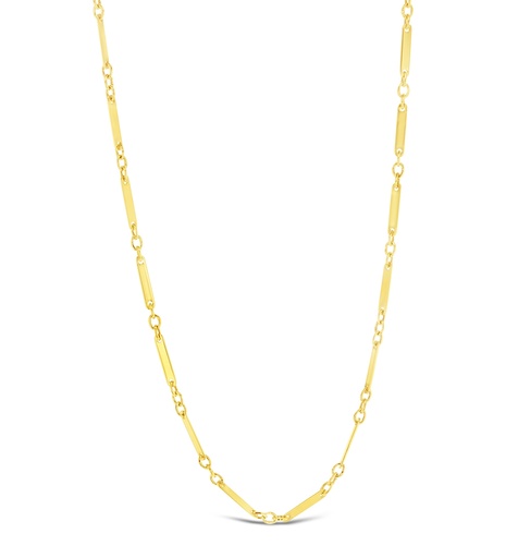 [BB129] 9Y FINE FLAT BAR NECKLACE