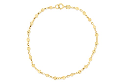 [BB109] 9Y FLAT DISC LINK BRACELET