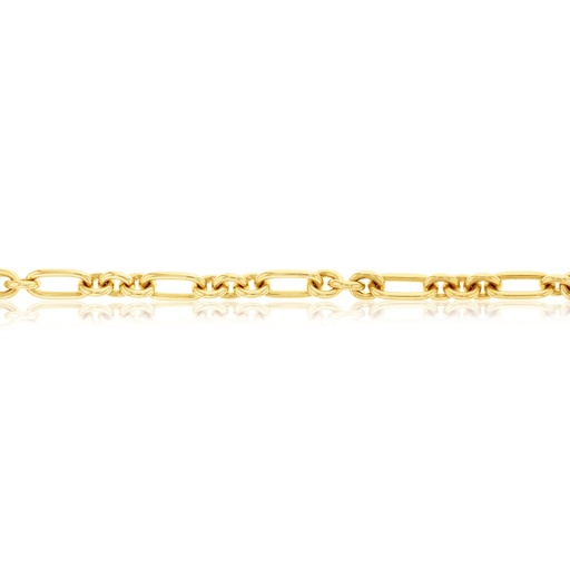 9CT SILVER FILLED CABLE 3+1 - 6.5MM WIDE - 1.6MM WIRE