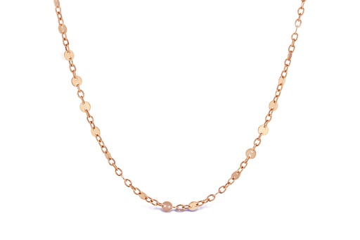 [BB112] ## 9R FLAT DISC LINK NECKLACE