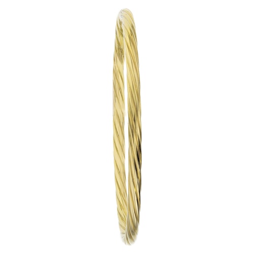 [GT4] HOLLOW GOLF TWIST 4MM BANGLE