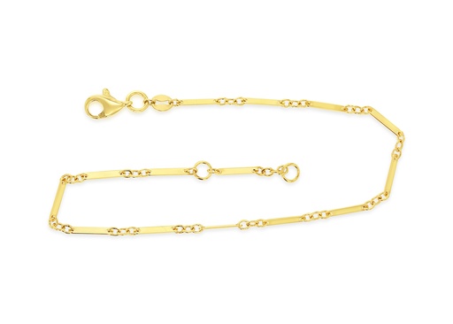 [BB128] 9Y FINE FLAT BAR BRACELET