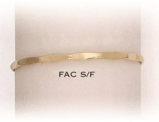 9CT SILVER FILLED FACET BANGLE