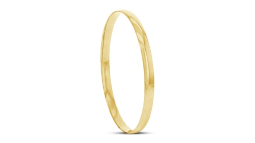 [SLGO4 9W-65MM] SOLID LOW DOME 4MM BANGLE LIGHTWEIGHT