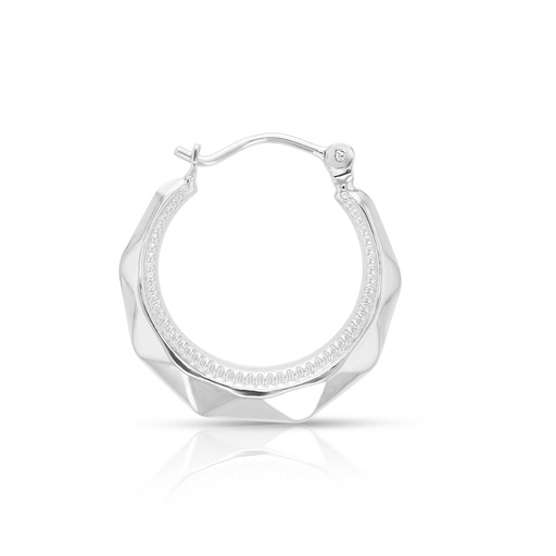 [EAR851] ## 9W FACETED CRESCENT 14MMHOOP