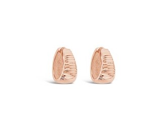 [EAR471] 9P DIAMOND CUT STRIPED HUGGIE