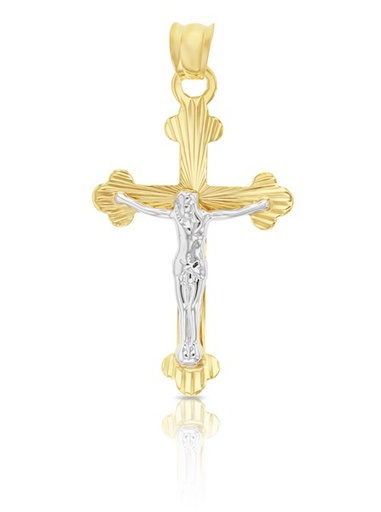 [RCP29] ## 9YW FINE DIAMOND CUT CRUCIFIX