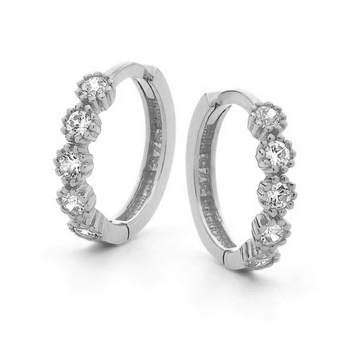 [EAR270] 9W CZ SET 9.5MM HUGGIE