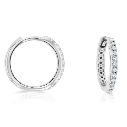 [18DE003-W] 18W 12MM HUGGIE - TDW:0.19CT